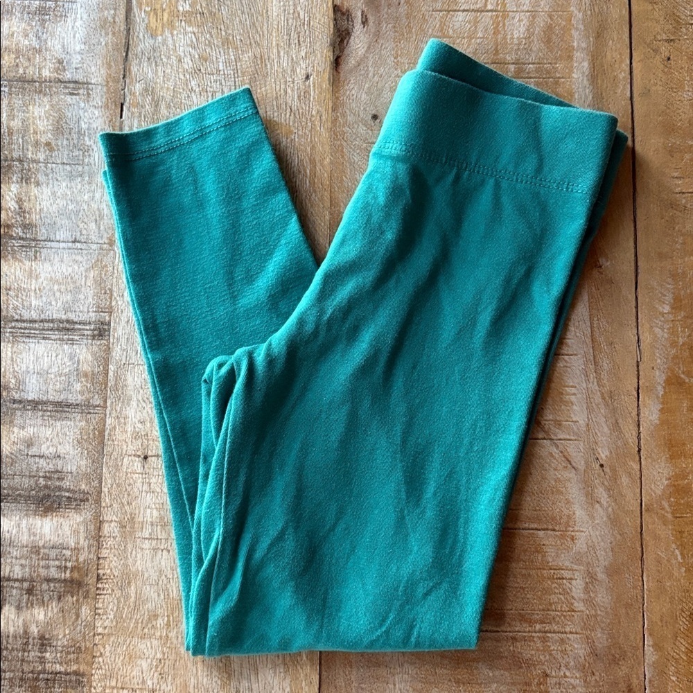 Mini Boden girls green leggings 4-5 yr